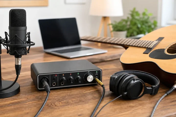 Audio interface setup for singer-songwriter vocal and guitar demos
