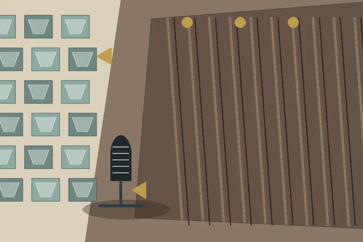 Foam panels and moving blankets for beginner bedroom vocal recording